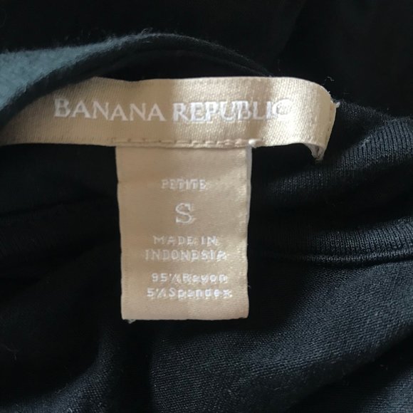 Banana Republic Long-Sleeve Black Wrap Dress [P] - Picture 5 of 6